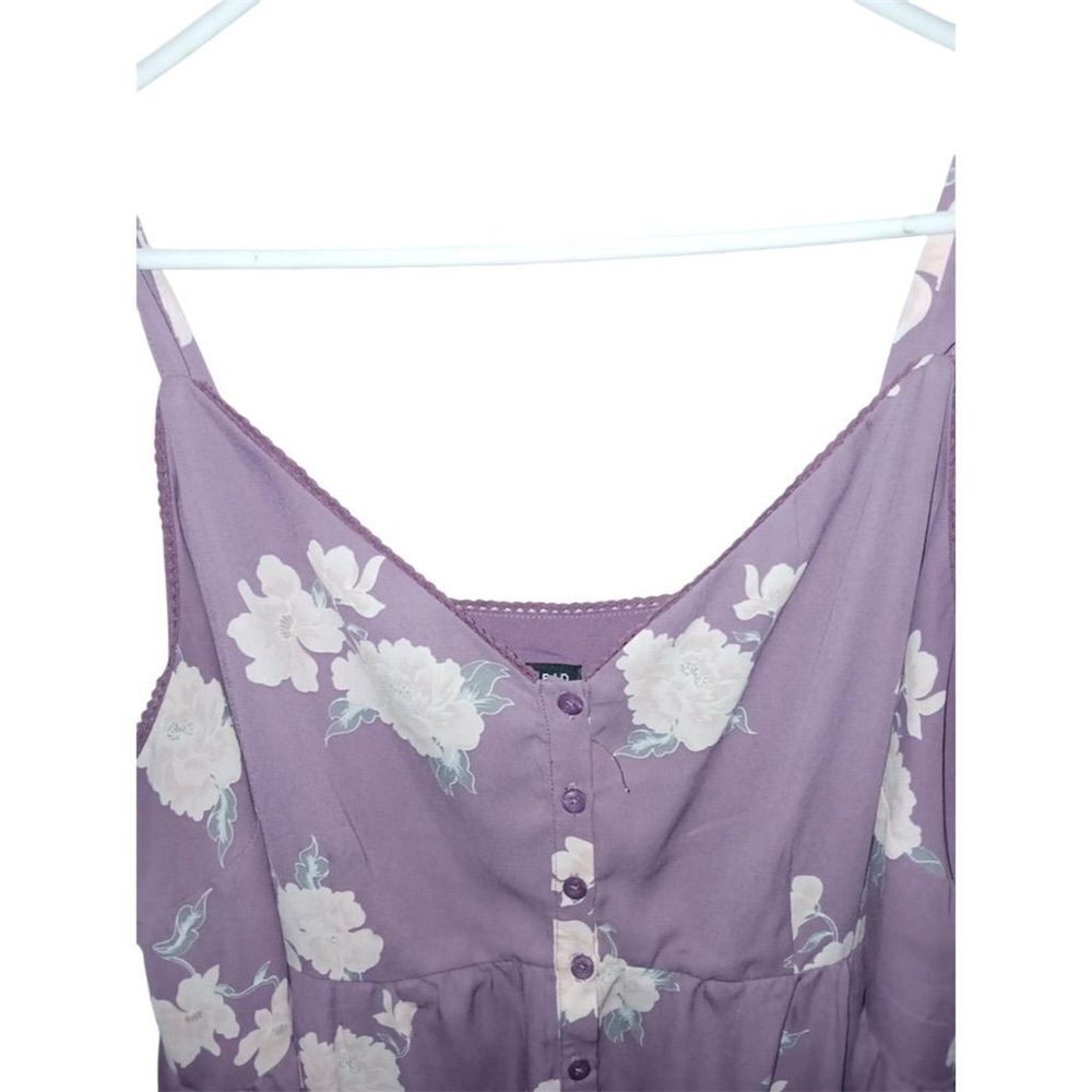 Torrid Floral Purple Women's Top - Picture 4 of 6